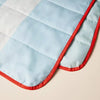 Bold Stripe Picnic Blanket Cream/Light Blue/Red