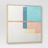 (Set of 2) Color Blocks Framed Wall Canvases