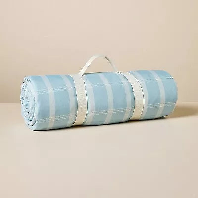 Checkered Plaid Picnic Blanket Cream/Blue/Green