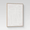 (Set of 2) Line Drawing Wall Canvases Gray/White