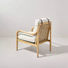 Boucle Upholstered Wood Arm Chair - Oatmeal