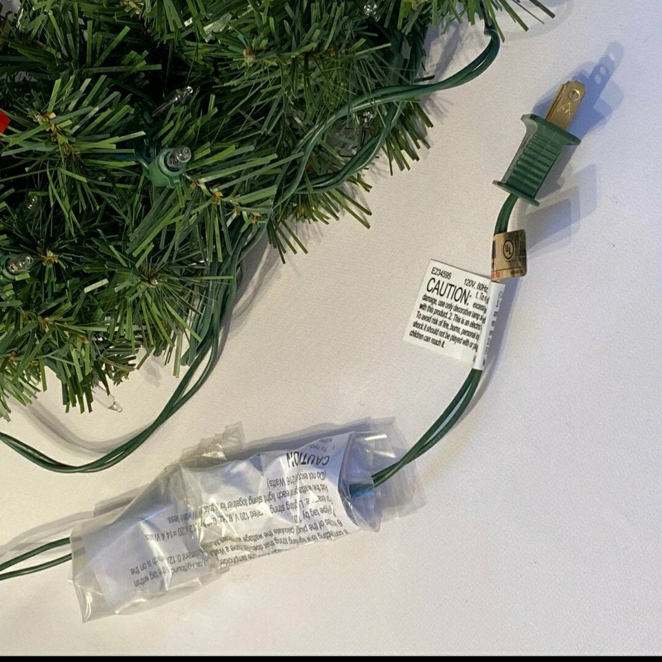 Lit Christmas Wreath