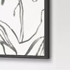 Botanical Sketch Framed Wall Canvas White/Black
