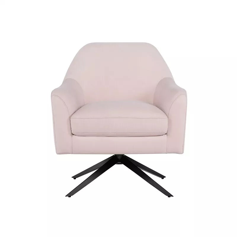 Lifestyle Solutions Fairfield Swivel Chair in Pink Fabric Upholstery