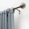 Lumi Single Curtain Rod Set Brushed Nickel- Lined Ball