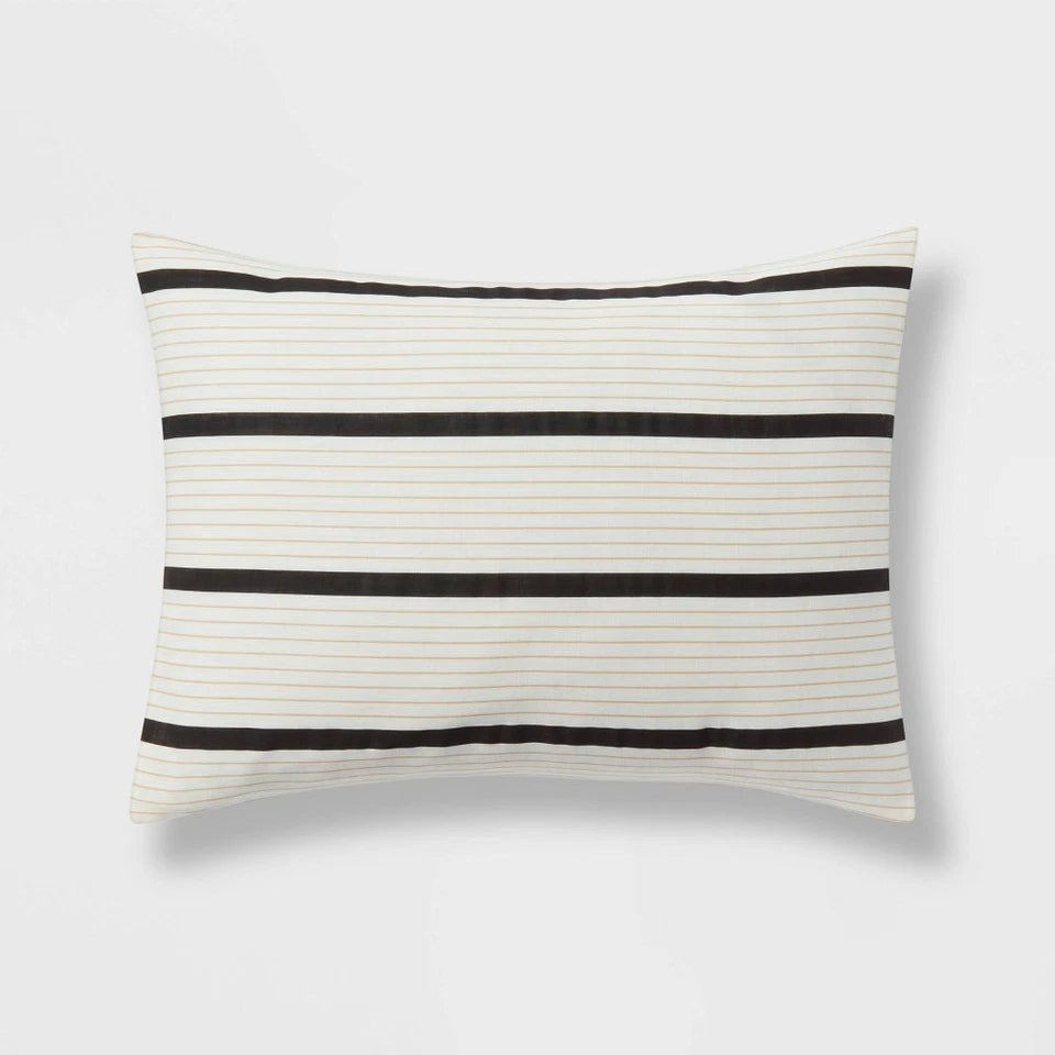 5pc King Modern Stripe Comforter Set Off-White