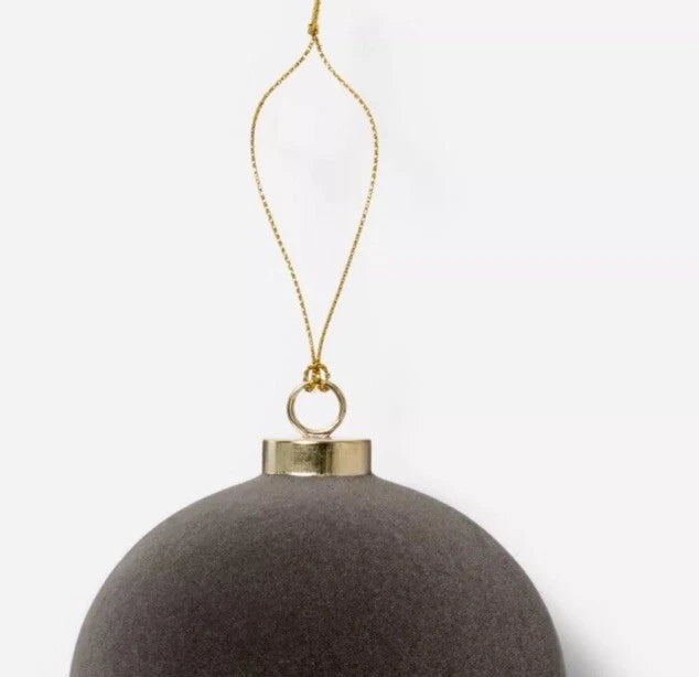 Set of 7 Flocked Velvet Christmas Tree Ornaments final cut