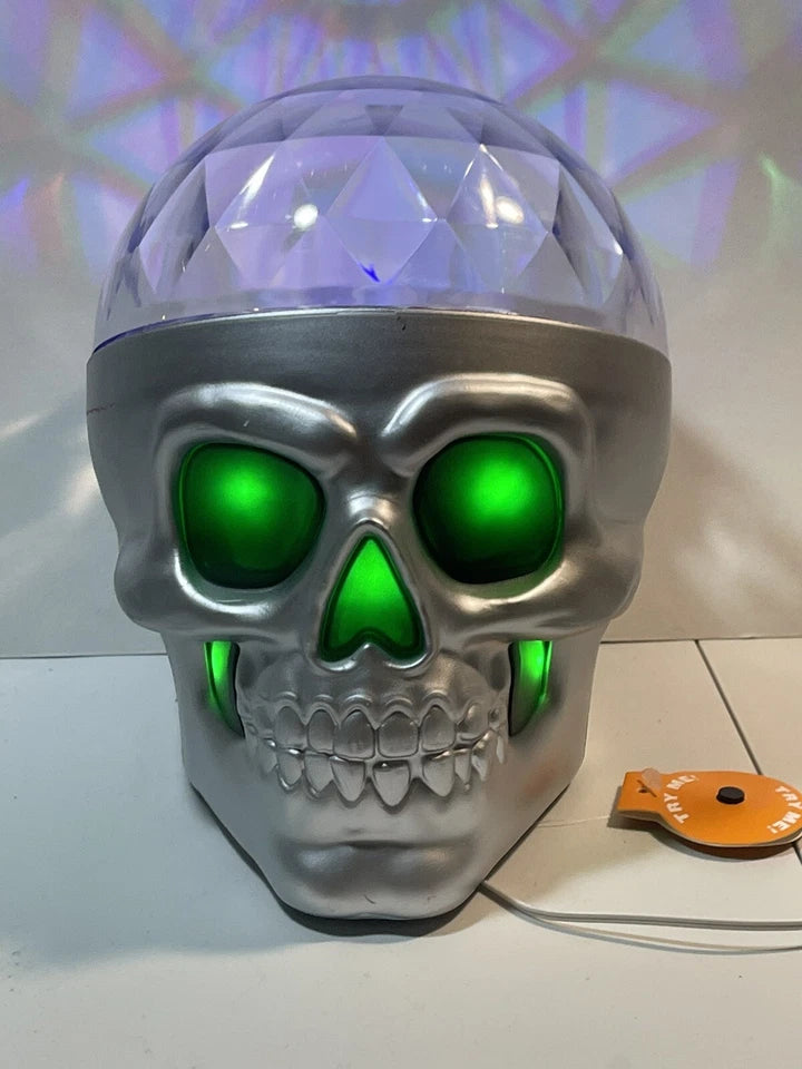 LED Disco Neon Halloween Sound And Lights Skull