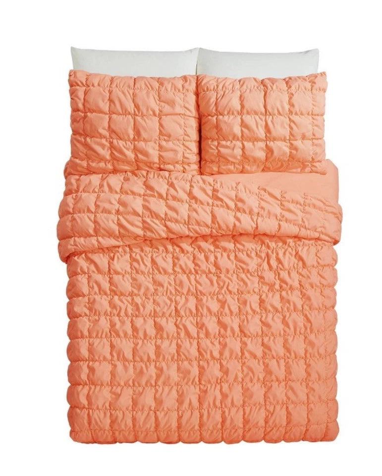 Teen Twin/Twin XL Puffy Comforter Set Peach