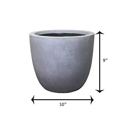 Lightweight Concrete Modern Outdoor Round Planter