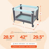 Baby Trend Portable Playard with Bassinet and Travel Bag, Nursery Center, Blue