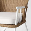 Windsor Steel & Wicker Outdoor Patio Chair, Rocking Chair White