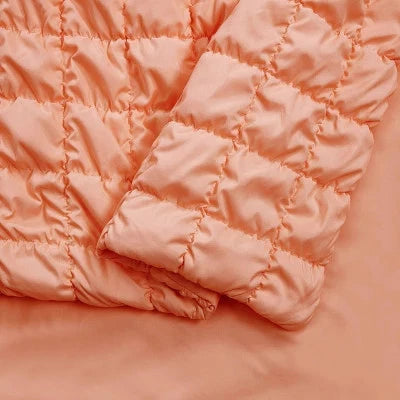 Teen Puffy Comforter Set Peach - Twin