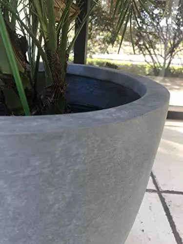 Lightweight Concrete Modern Outdoor Round Planter