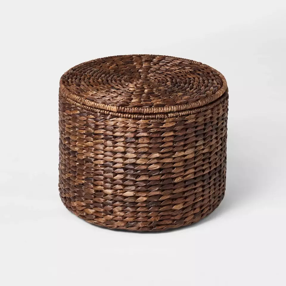 Woven Storage Ottoman Espresso