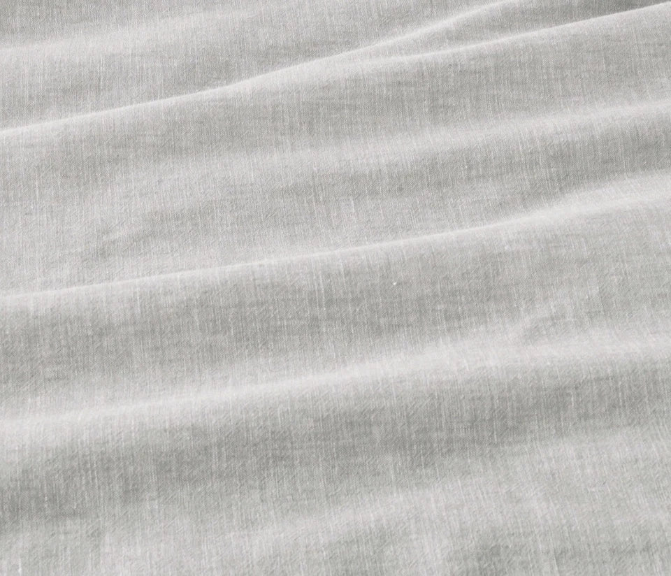 Linen Blend Comforter 3 Piece Set King Jet Gray