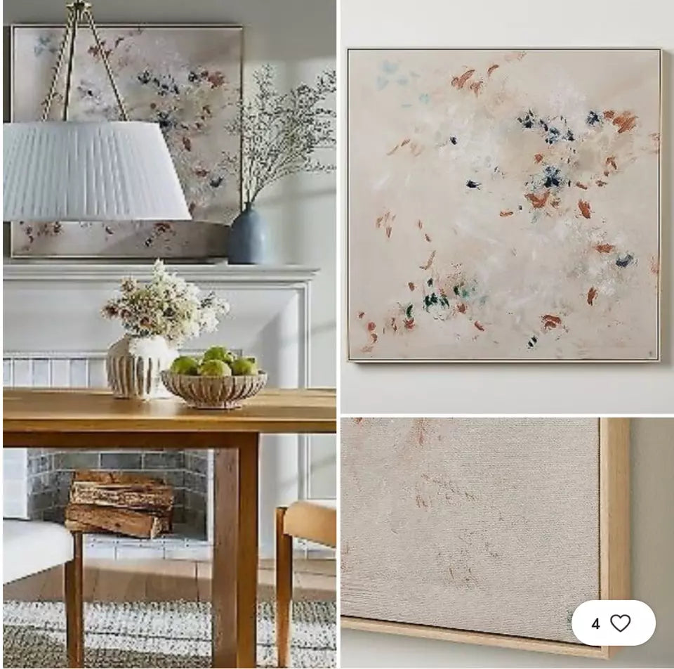 Pastel Abstract Framed Wall Art Canvas
