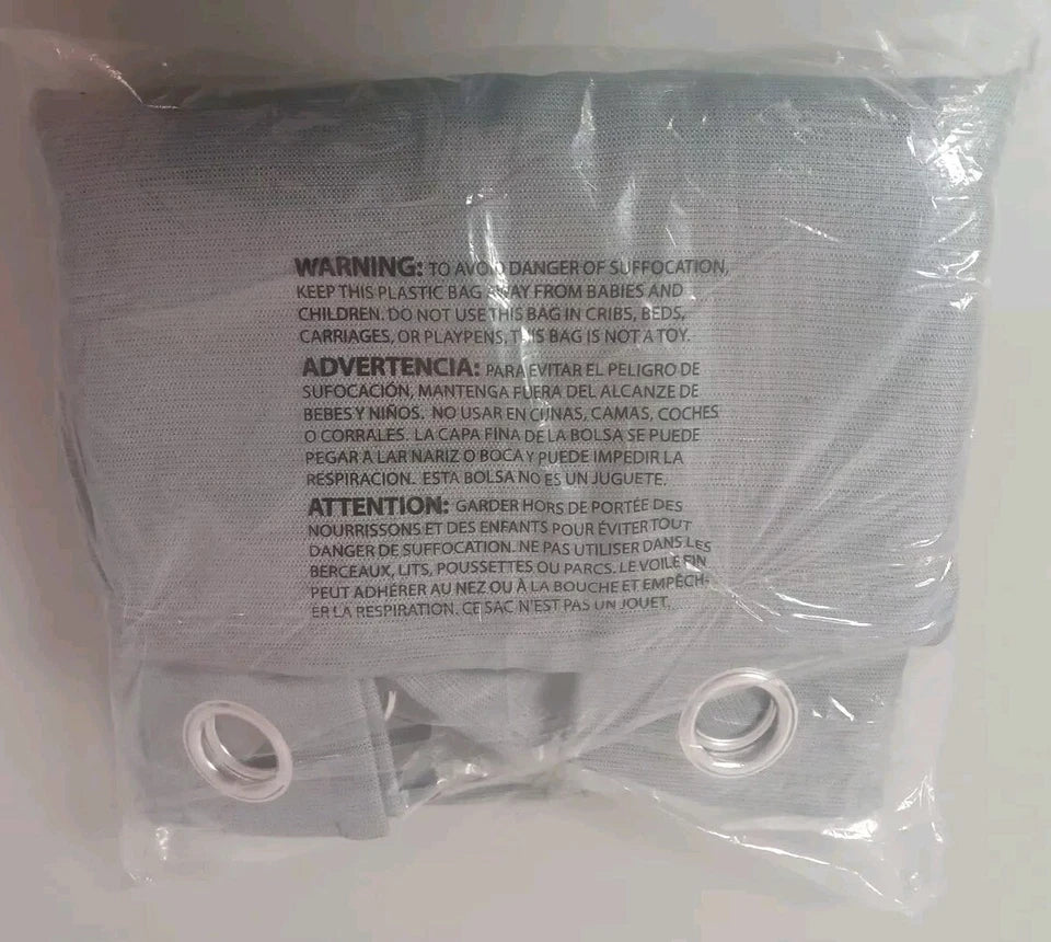 Set of 2 Indoor/Outdoor Grommet Top Curtain Panels In Charcoal