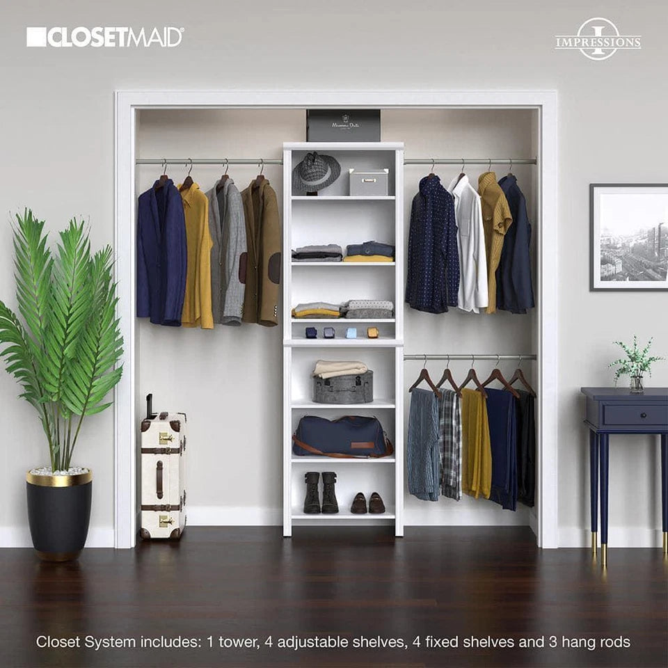 Impressions Standard White Wood Closet System
