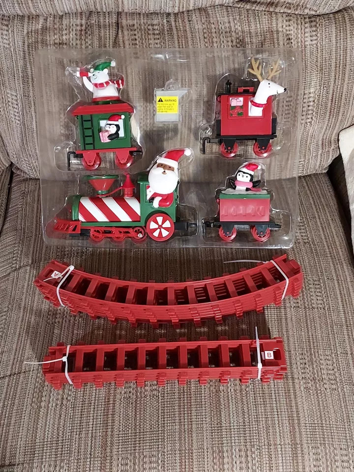 Wondershop Christmas Mist Train Set LED Lights & Sound Dark Skin Santa holiday