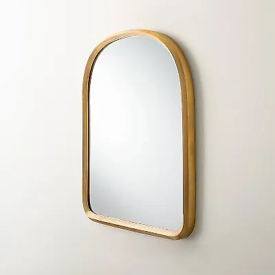 Arched Metal Frame Mirror Brass Finish