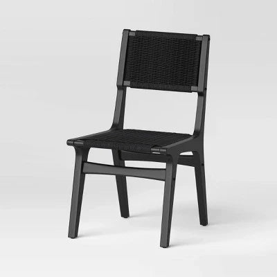 Ceylon Woven Dining Chair Black