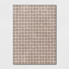 Washable Small Checkered Area Rug Gray - 4'x5'