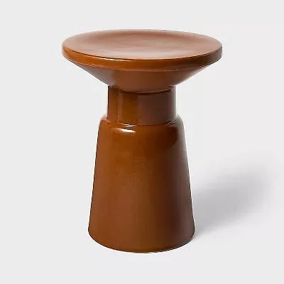 Ceramic Accent Table Brown SHOWROOM ITEM ONLY 6206sr