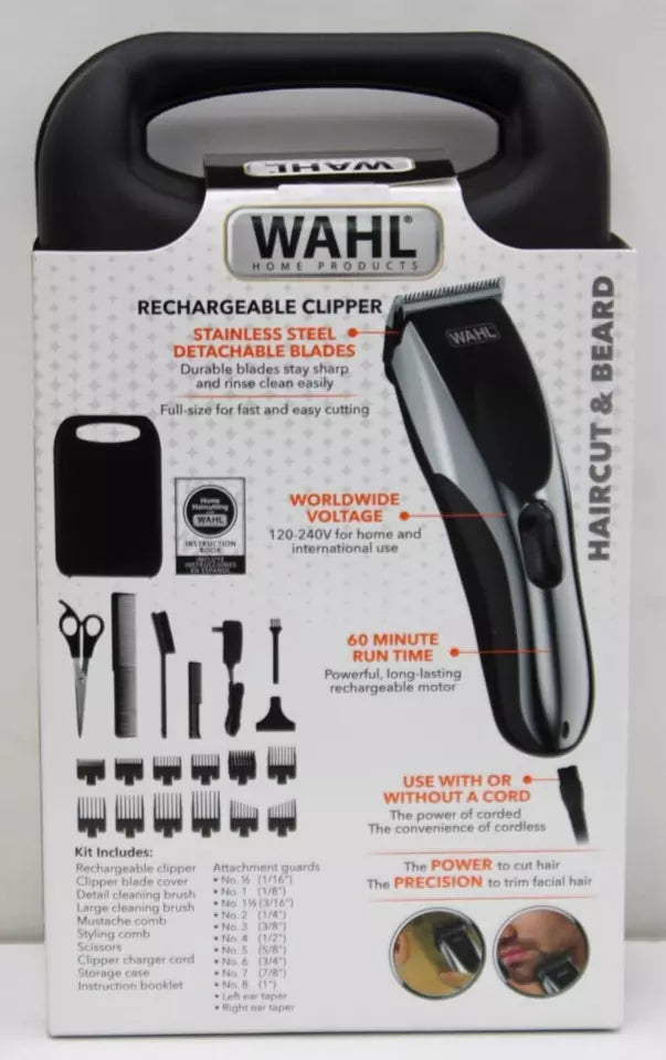 Haircut & Beard Battery Cordless Trimmer Kit, Men or Women, 22pc