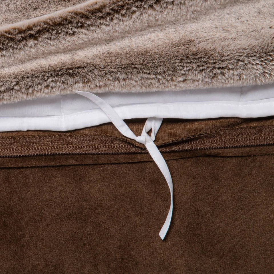 Weighted Faux Fur Throw Blanket 15 lbs OEKO-TEX Certified