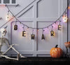 25ct LED String Lights Beware Ghosts Orange Purple Halloween Garland