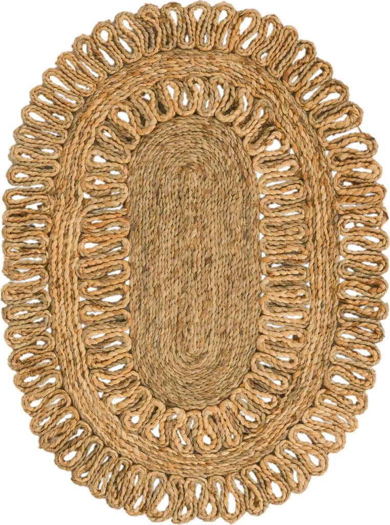 Unique Loom Braided Jute Natural Area Rug