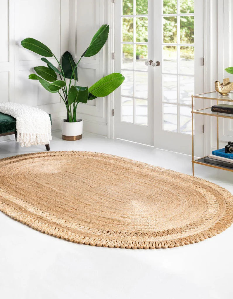 Unique Loom Braided Jute Natural Area Rug