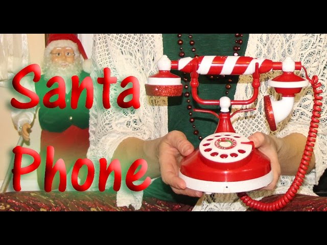 Animated Christmas Candy Striped North Pole Antique Telephone, final cut