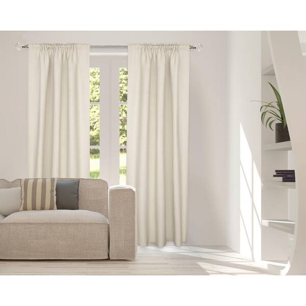 Adjustable Single Curtain Rod in Brushed Nickel with End Cap finials