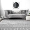 Blythe Modern Moroccan Trellis Dark Gray Area Rug