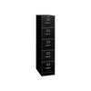 5-Drawer Vertical File Cabinet, Letter, Lockable, Black