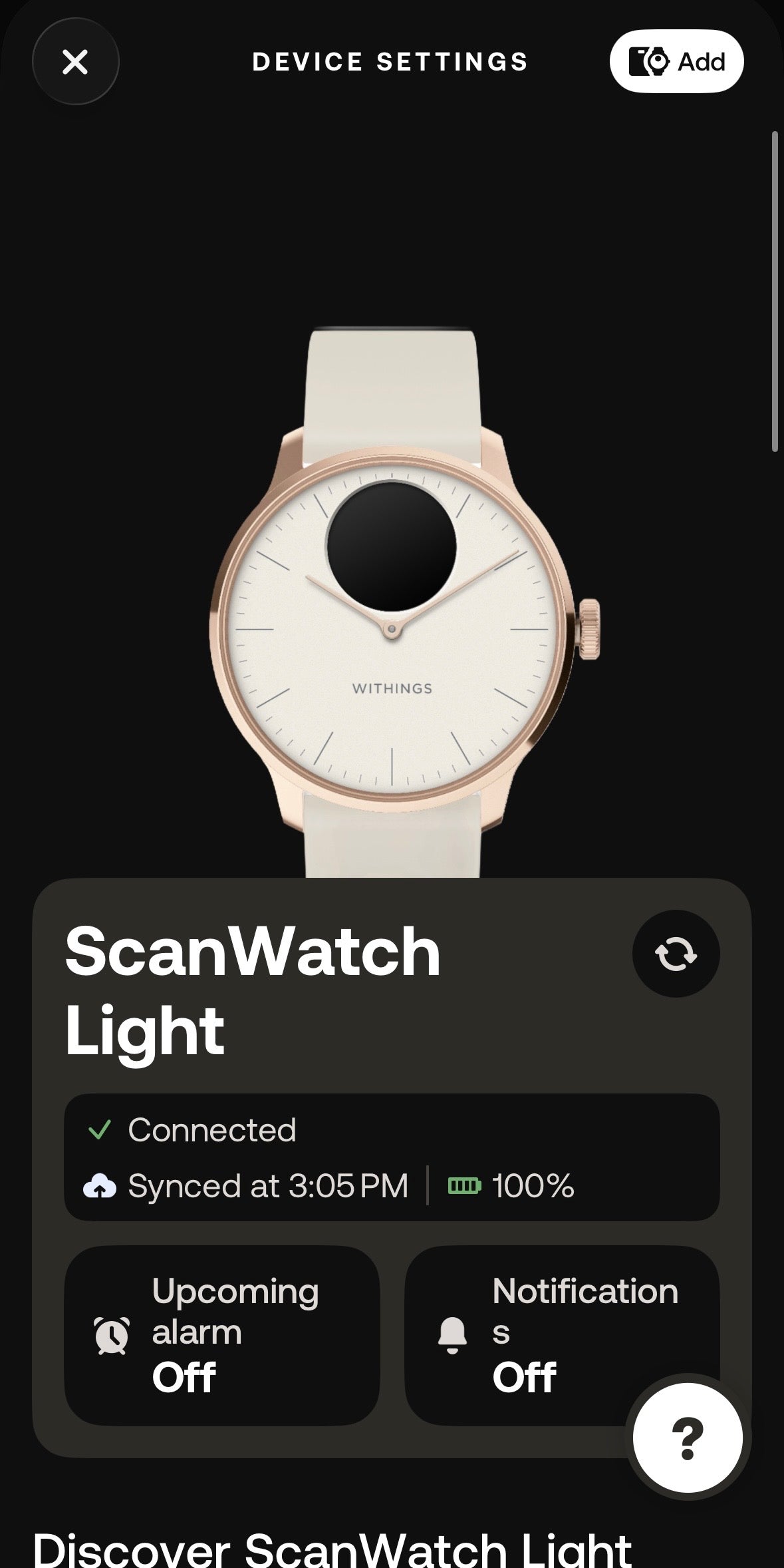 Withings ScanWatch Light - Sand – Salvage & Co Indy