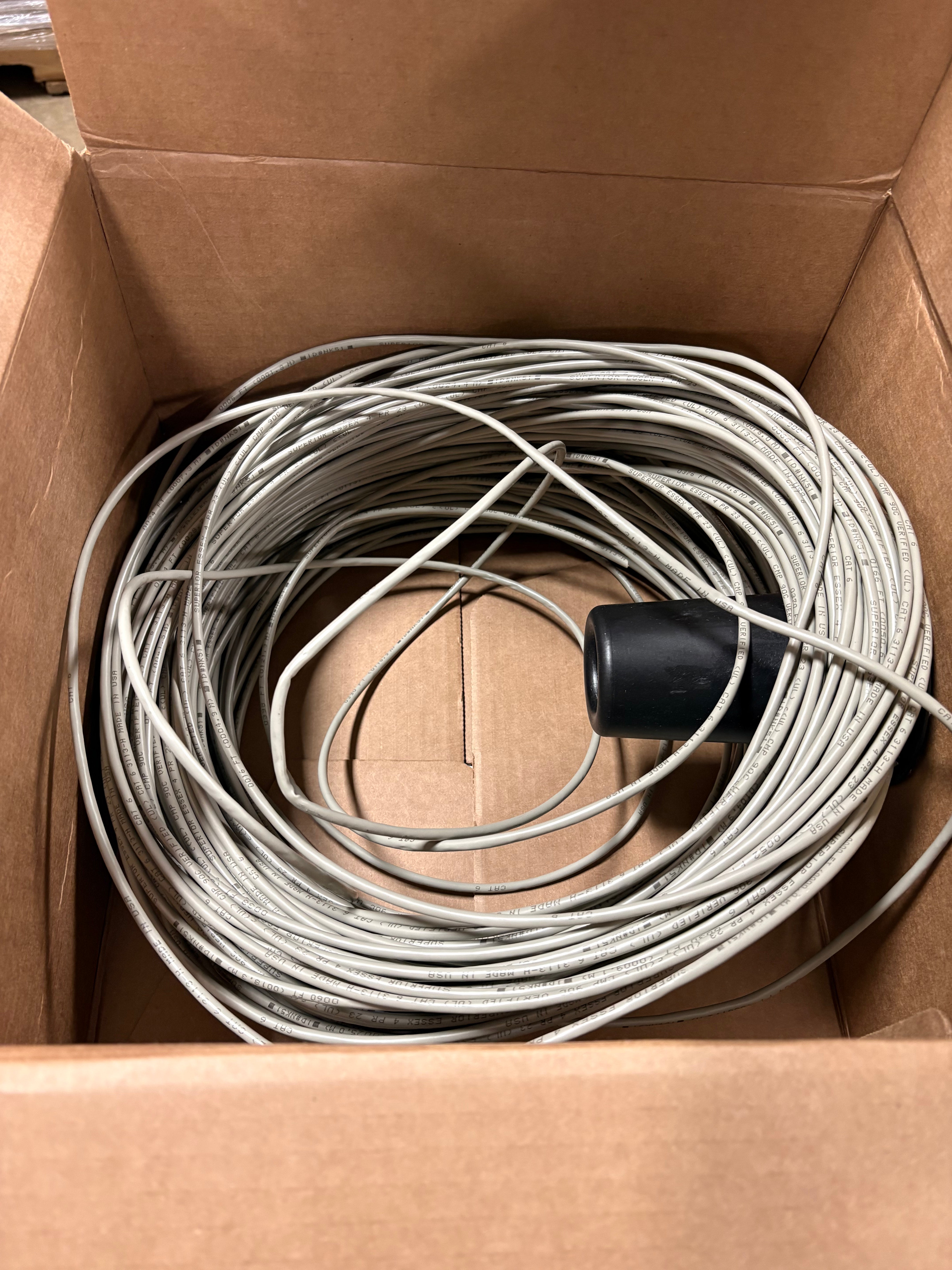 SUPERIOR ESSEX Cat6 Plenum Solid Copper Grey UL Listed Cable – Salvage ...