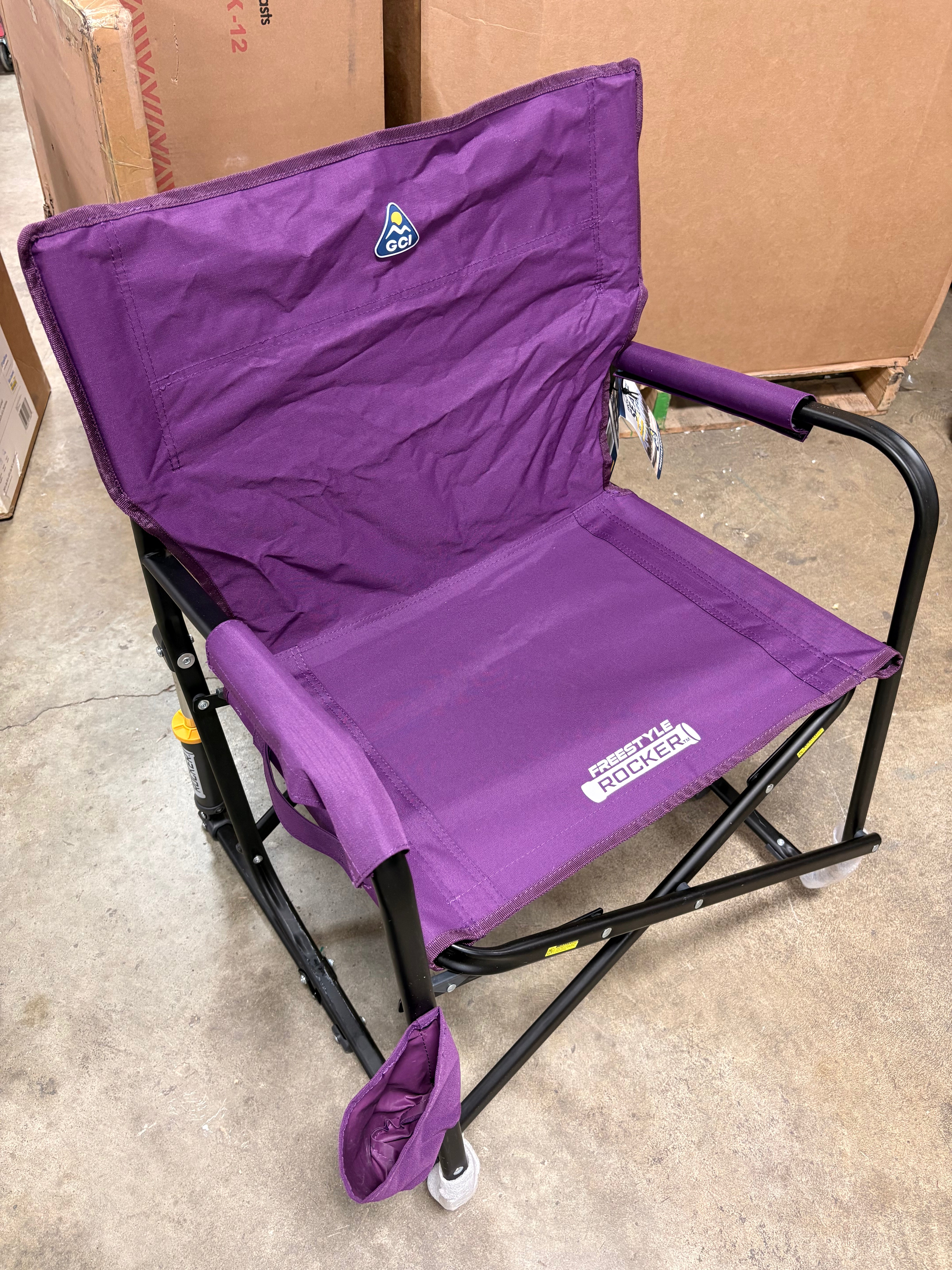 Freestyle Rocker Portable Rocking Camping Chair - Very Berry – Salvage ...