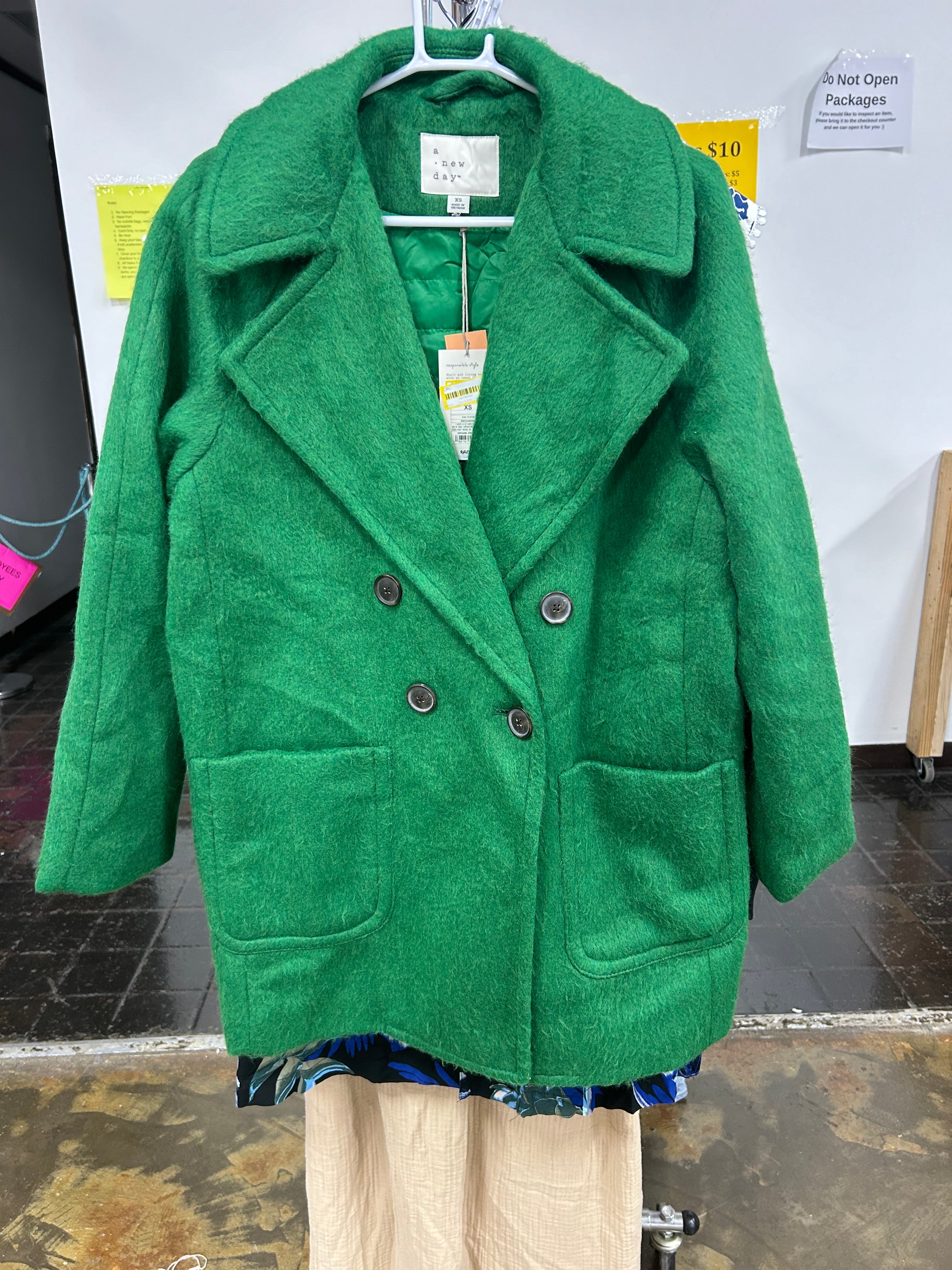 A New Day fuzzy Peacoat