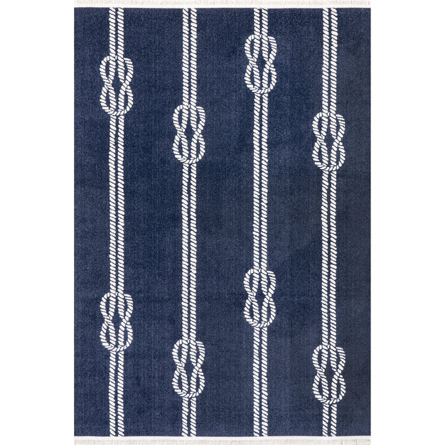 Ida Coastal Ropes Indoor/Outdoor Fringe Area Rug 4'x6'