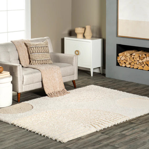 Gloria Abstract Shag Area Rug 7'10"x10'