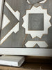 3 Piece Gray Two-tone Geometric Wood Wall Décor Set