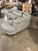 Bobkona Isidro Faux Leather sectional, Light Grey