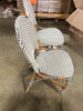 Rattan Wood French Bistro Outdoor Chairs (Set of 2) - White , Grey