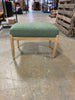 Boucle Upholstered Wood Ottoman
