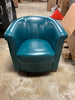 Marvel Traditional 360-degree Swivel Tub Chair - Teal Faux Leather