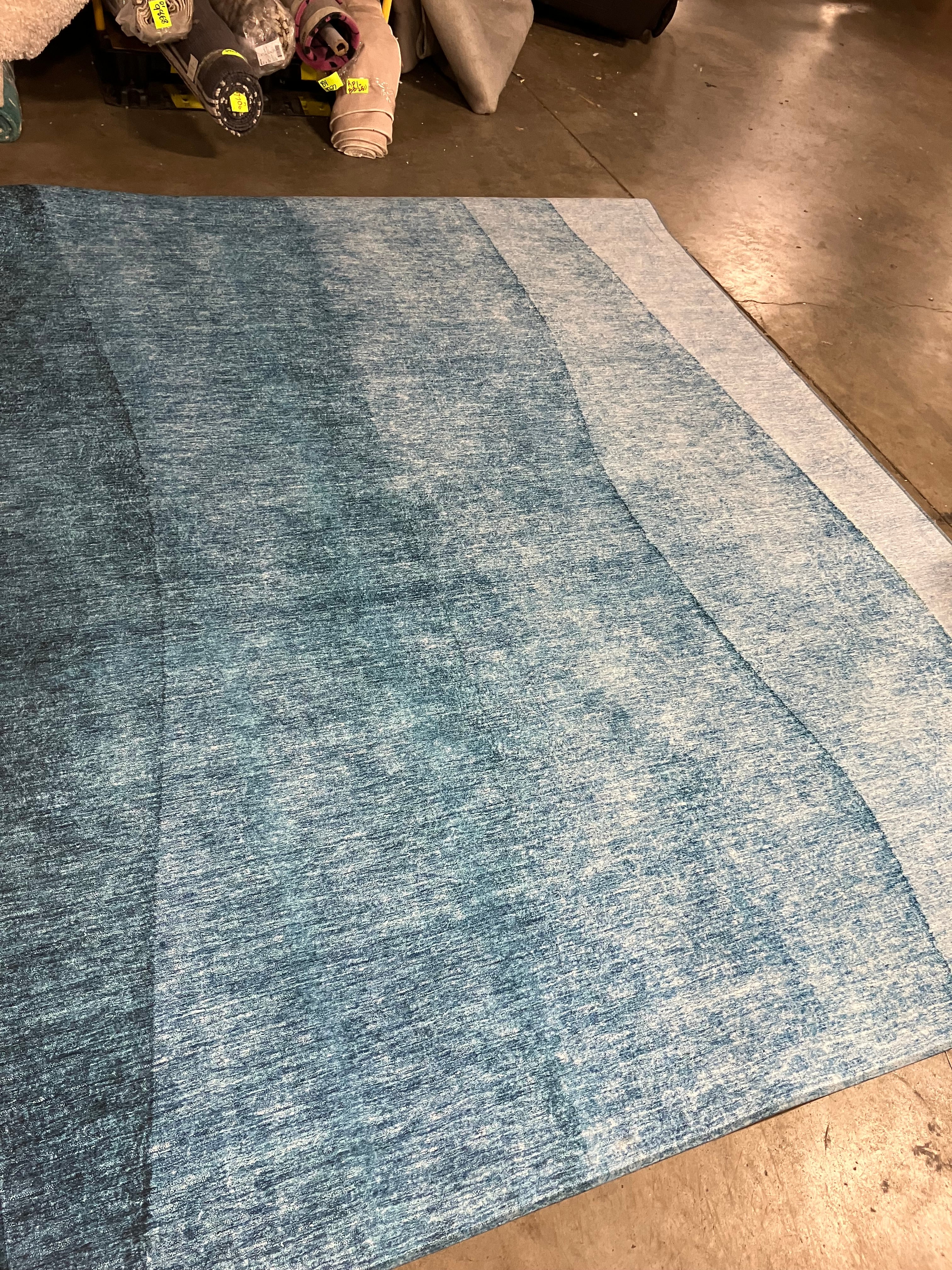 Blue Indoor Outdoor Area Rug, Easy Clean, Machine Washable, Non Shedding, Bedroom, Living Room, Dining Room, Kitchen, Patio Rug