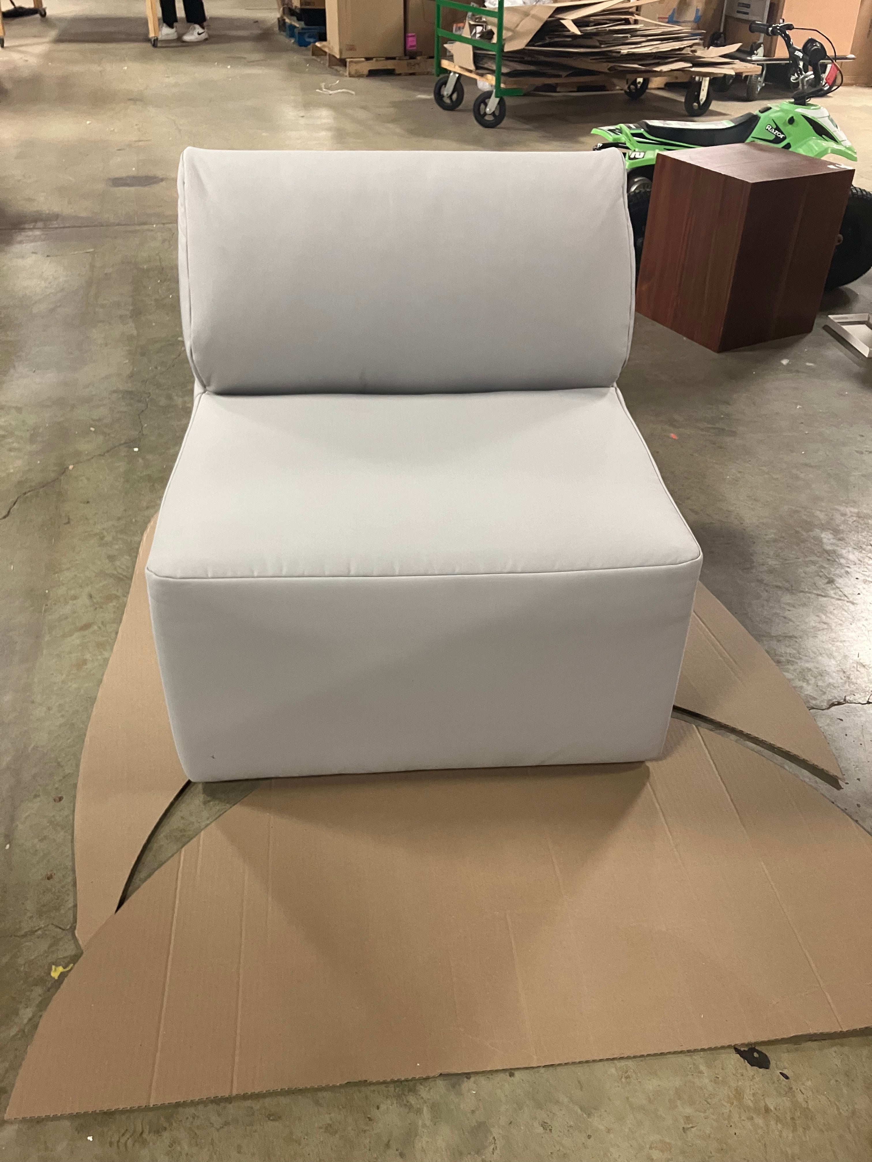 Light Gray Patio Armless Chair